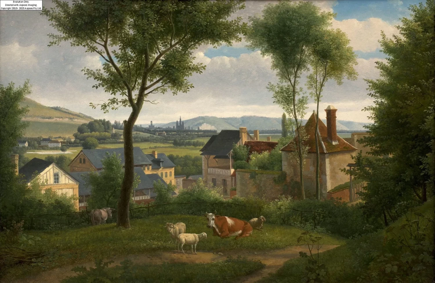 Alexandre Hyacinthe Dunouy - Vista di Rouen da Canteleu 1